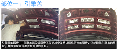 奔驰B200引擎盖隔音