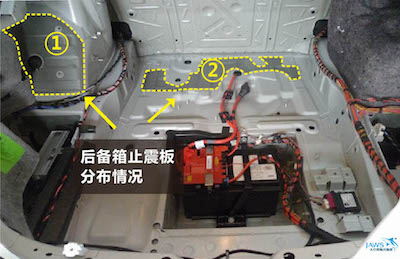 后备箱止震板分布情况